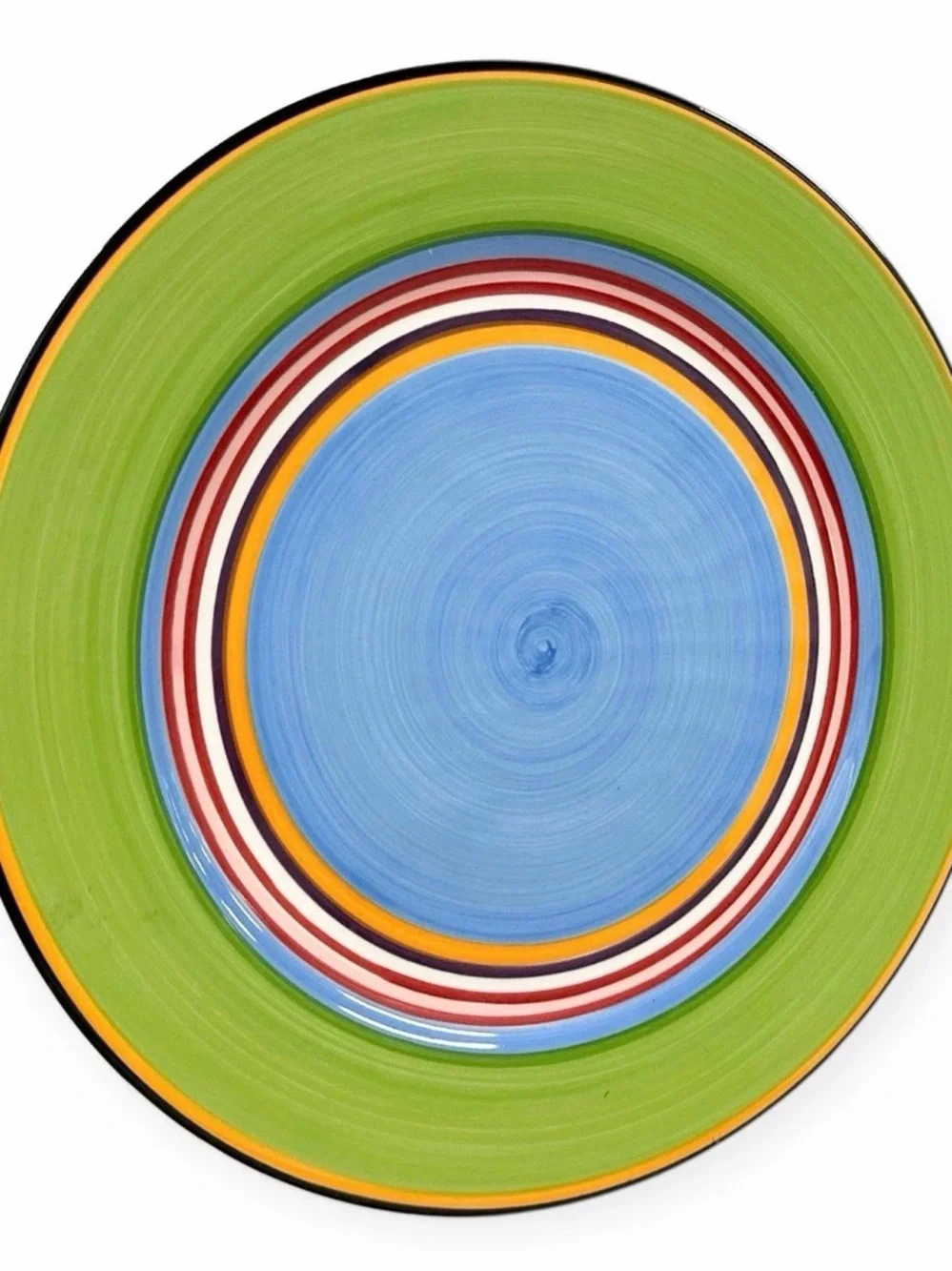 Vintage Salsa by Block Dinner Plates 11” Multicolor Striped Stoneware Set Of 3